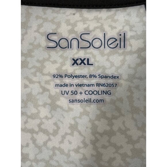 Sansoleil Women's XXL Top Sleeveless 1/4 Zip Polo Top UV 50+ - Picture 4 of 7